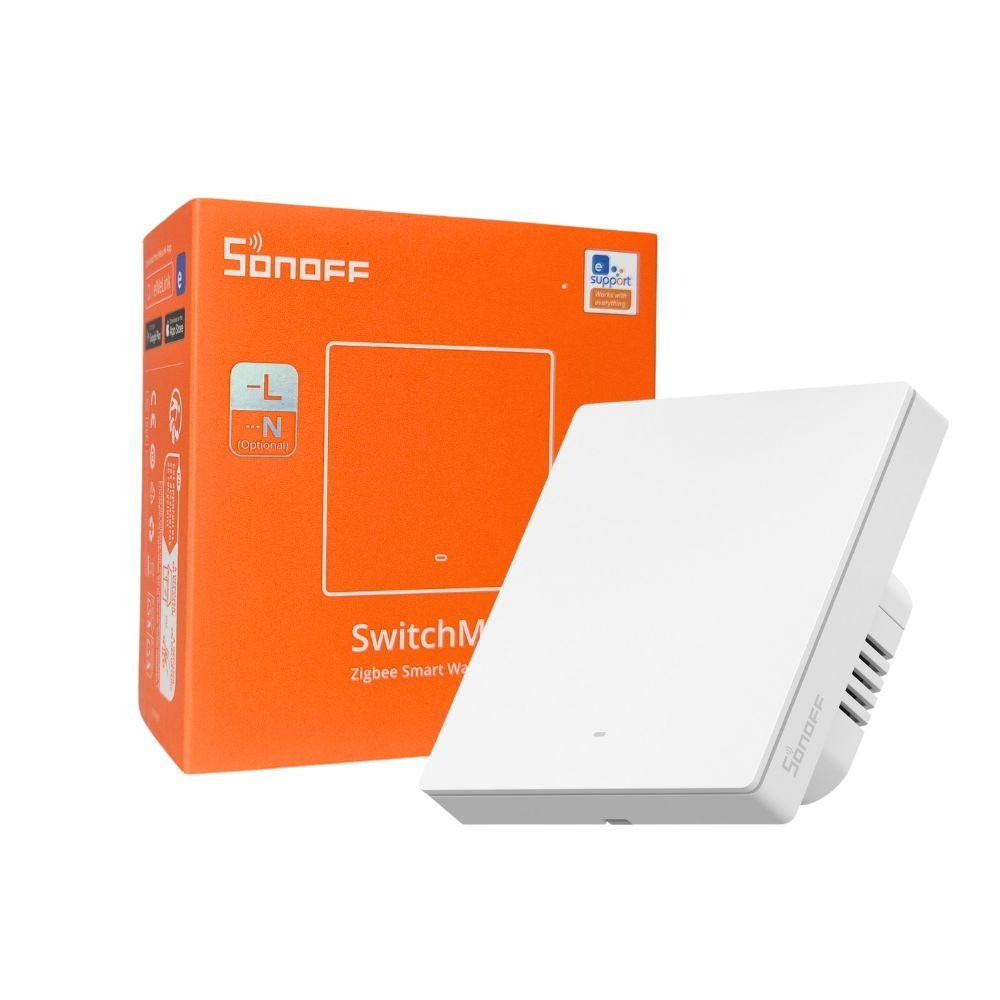 intrerupator inteligent sonoff zbm5-1c-86w, 1 canal, 10a, zigbee, alb